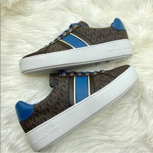 Michael Kors Poppy Stripe Lace Up Sneakers